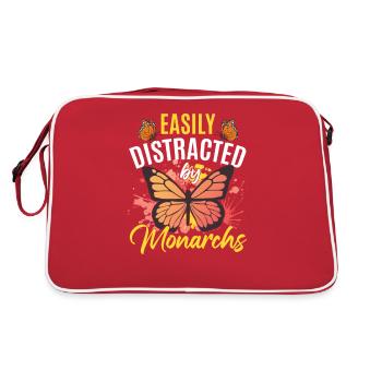 Citation du papillon monarque - Sac Retro - rouge/blanc - Dos