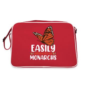 Monarque papillon Insecte entomologiste - Sac Retro - rouge/blanc - Dos