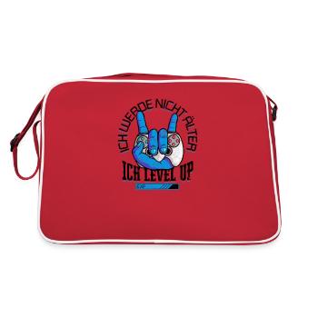 ICH WERDE NICHT ÄLTER ICH LEVEL UP - Geburtstag - Retro Bag - red/white - Back