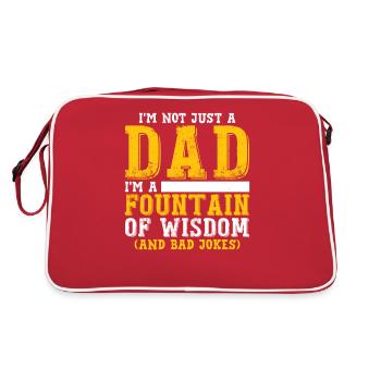Je suis une blague de papa - Sac Retro - rouge/blanc - Dos