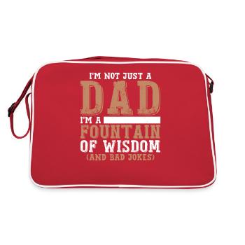 Je ne suis pas seulement papa | Drôle de papa ninja - Sac Retro - rouge/blanc - Dos