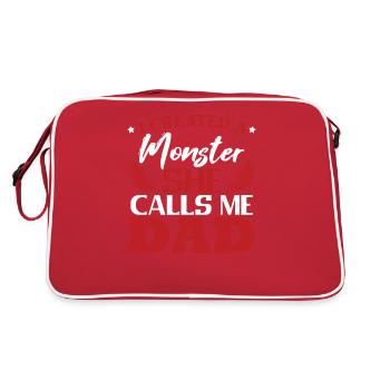 Fête des pères Papa Vêtements Mari Cuisine Papa Blague - Sac Retro - rouge/blanc - Dos