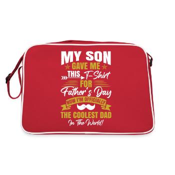 Drôle de blague de papa de fête des pères - Sac Retro - rouge/blanc - Dos
