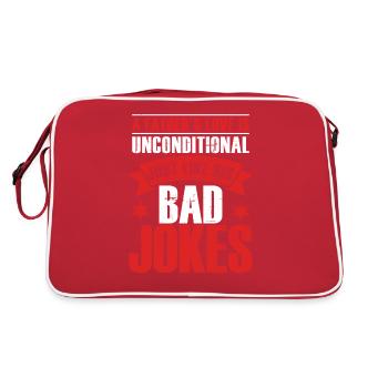 Ehemann Ehefrau Papa Witz - Retro Tasche - Rot/Weiß - Hinten