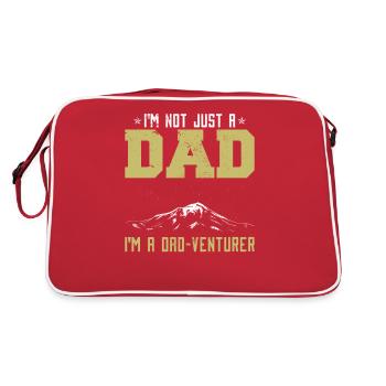 Camper Papa Camping Papa Witze - Retro Tasche - Rot/Weiß - Hinten
