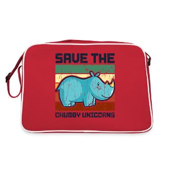 Sauvez les licornes potelées - Einhörner - Sac Retro - rouge/blanc - Dos