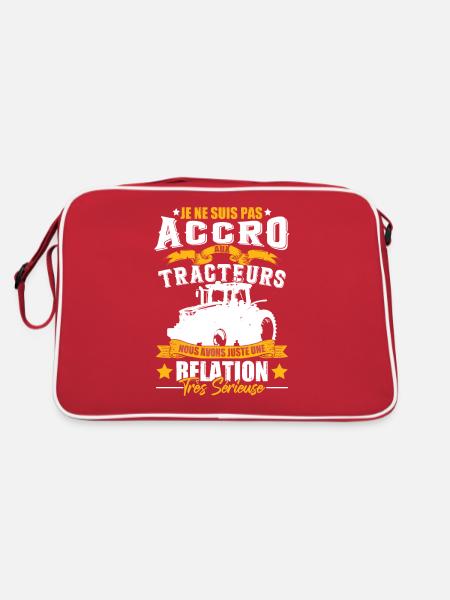 Drôle Tracteur Humour - Sac Retro - rouge/blanc - Dos