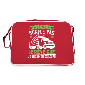 Je Suis Un Poids Lourd - Sac Retro - rouge/blanc - Dos