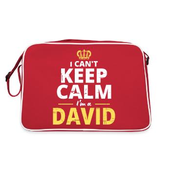 Je suis un David - Sac Retro - rouge/blanc - Dos