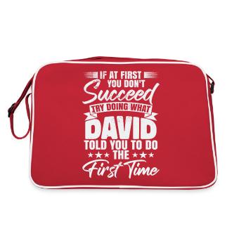 Essayez de faire ce que David vous a dit de faire - Sac Retro - rouge/blanc - Dos