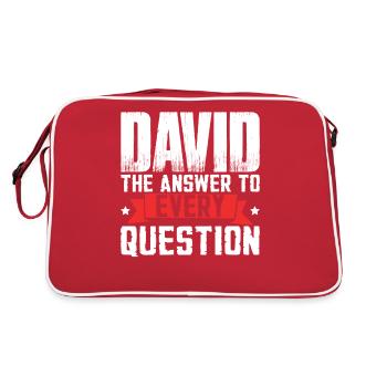 David La réponse à toutes les questions - Sac Retro - rouge/blanc - Dos