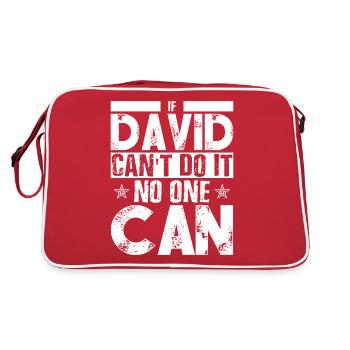Drôle papa David Nom Prénom - Sac Retro - rouge/blanc - Dos