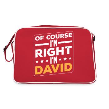 Im David - Sac Retro - rouge/blanc - Dos