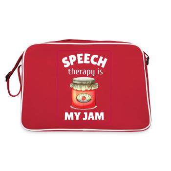 L’orthophonie est ma confiture - Sac Retro - rouge/blanc - Dos