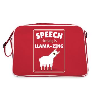 orthophonie orthophoniste lama Orthophonie - Sac Retro - rouge/blanc - Dos