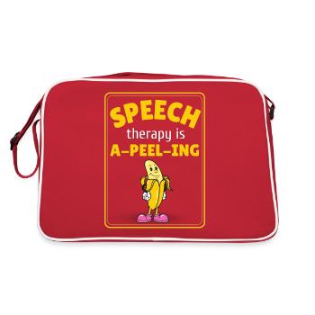 Orthophonie Banane - Sac Retro - rouge/blanc - Dos