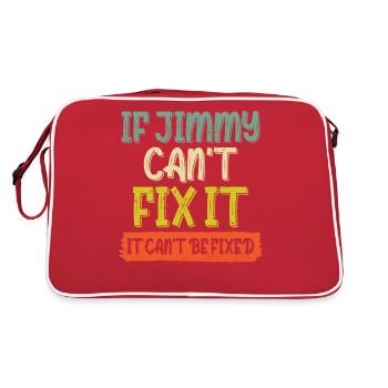 If Jimmy Cant Fix It - Retro Bag - red/white - Back