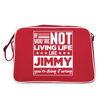 Jimmy Funny Saying - Retro Bag - red/white - Back