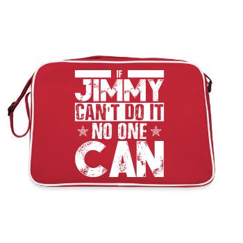 Funny Jimmy Birthday - Retro Bag - red/white - Back