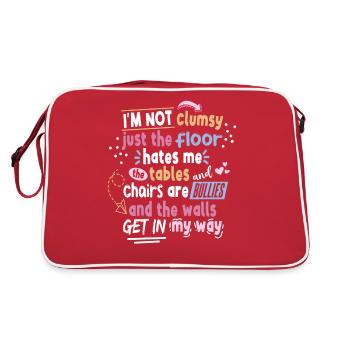 I'm Not Clumsy Saying Women - Retro Bag - red/white - Back