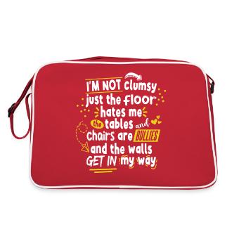 Sarkasmus Ironisches Zitat Humor - Retro Tasche - Rot/Weiß - Hinten