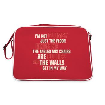 Drôle de sarcasme maladroit Blague ironique - Sac Retro - rouge/blanc - Dos