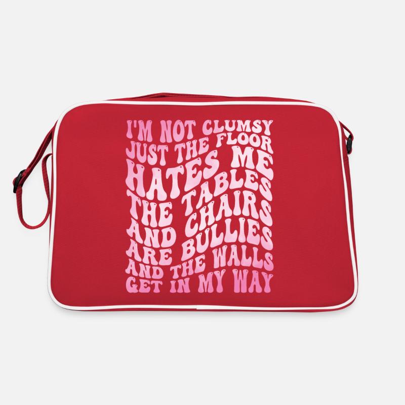 Women Clumsy Quote Retro Bag