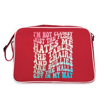 Groovy Clumsy Women Sarcasm Joke - Sac Retro - rouge/blanc - Dos