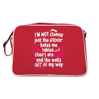 Frauen Ironischer Spruch Lustig - Retro Tasche - Rot/Weiß - Hinten