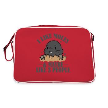 J’aime les taupes et peut-être 3 personnes Natur Tier - Sac Retro - rouge/blanc - Dos