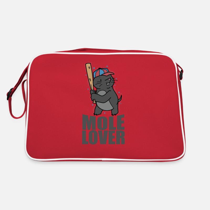 Mole Lover Plays Baseball Animal Mound Retro Bag
