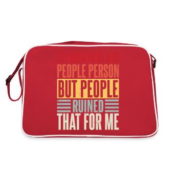 Rétro J’étais une personne sociable - Sac Retro - rouge/blanc - Dos