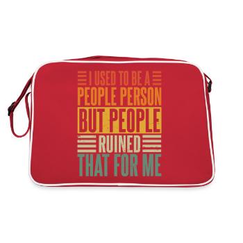 Rétro Introverti J’étais une personne sociable - Sac Retro - rouge/blanc - Dos