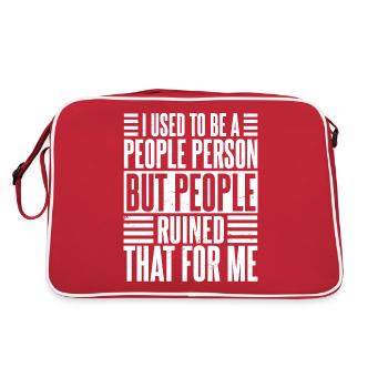 J’avais l’habitude d’être une personne sociable - Sac Retro - rouge/blanc - Dos