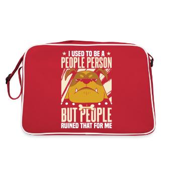 J’étais une personne introvertie - Sac Retro - rouge/blanc - Dos