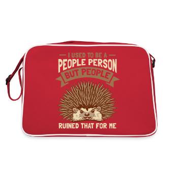 J’étais un hérisson humain - Sac Retro - rouge/blanc - Dos