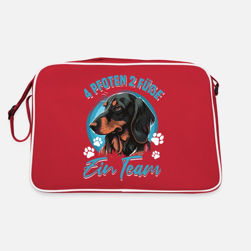 Dackel Geschenk Retro Tasche