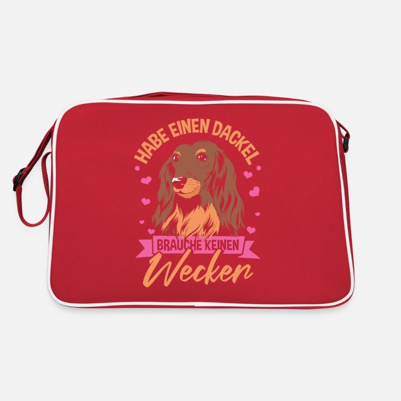 Hundebesitzer Dackel Gassi Retro Tasche