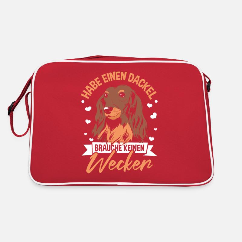 Lustiger Dackel Spruch Retro Tasche