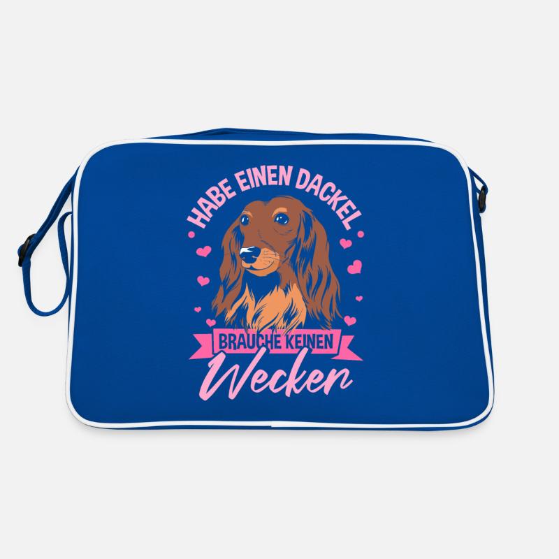Habe Einen Dackel Brauche Keinen Wecker Retro Tasche