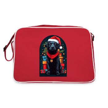 Drôle de Labrador Retriever avec - Sac Retro - rouge/blanc - Dos