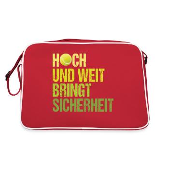 Tennis Taktik Tennisspieler - Retro Tasche - Rot/Weiß - Hinten