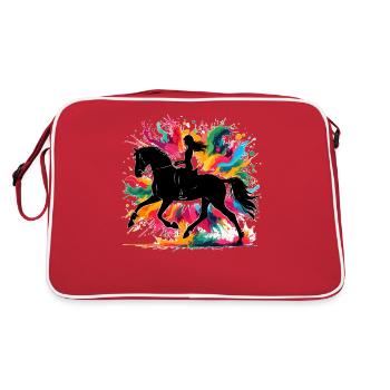 Fille Quarter Horse - Sac Retro - rouge/blanc - Dos
