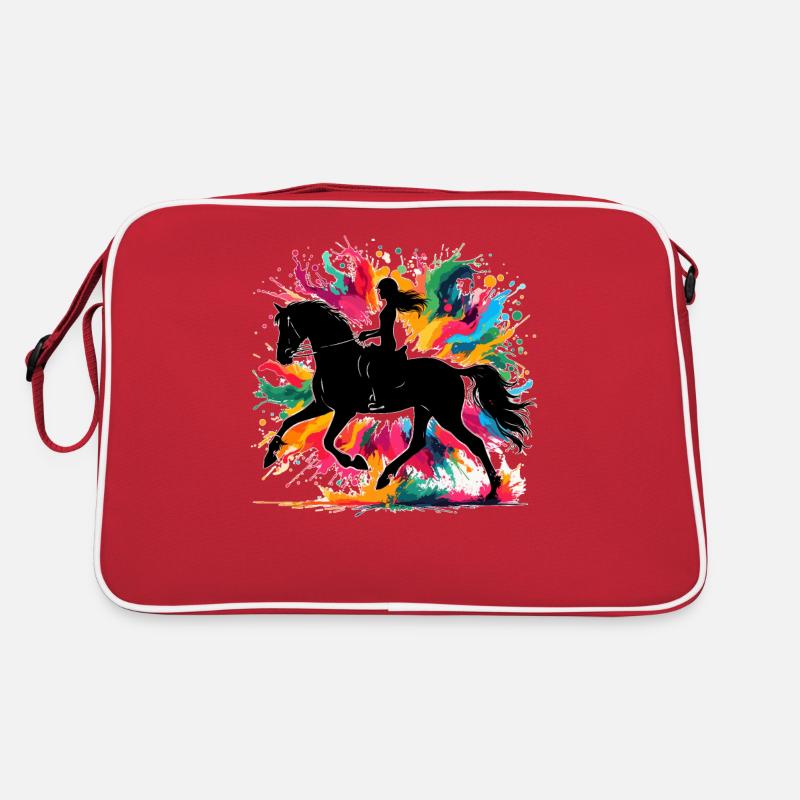 Quarter Horse Mädchen Retro Tasche