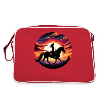 Fille Quarter Horse - Sac Retro - rouge/blanc - Dos