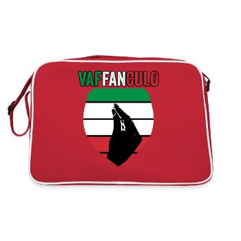 Italien Italiener Vaffanculo - Retro Tasche - Rot/Weiß - Hinten