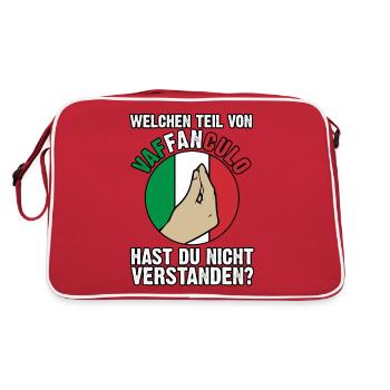 Italien Italiener Vaffanculo - Retro Tasche - Rot/Weiß - Hinten