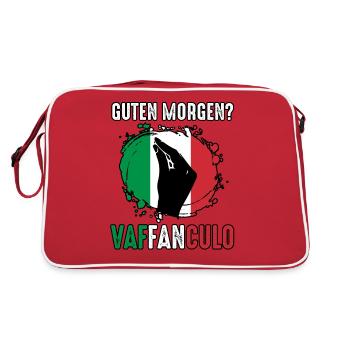Italien Italiener Vaffanculo - Retro Tasche - Rot/Weiß - Hinten
