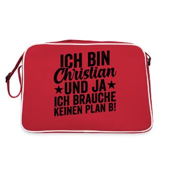 Prénom Chris Christian - Sac Retro - rouge/blanc - Dos