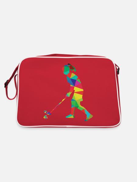 Hockey féminin - Sac Retro - rouge/blanc - Dos